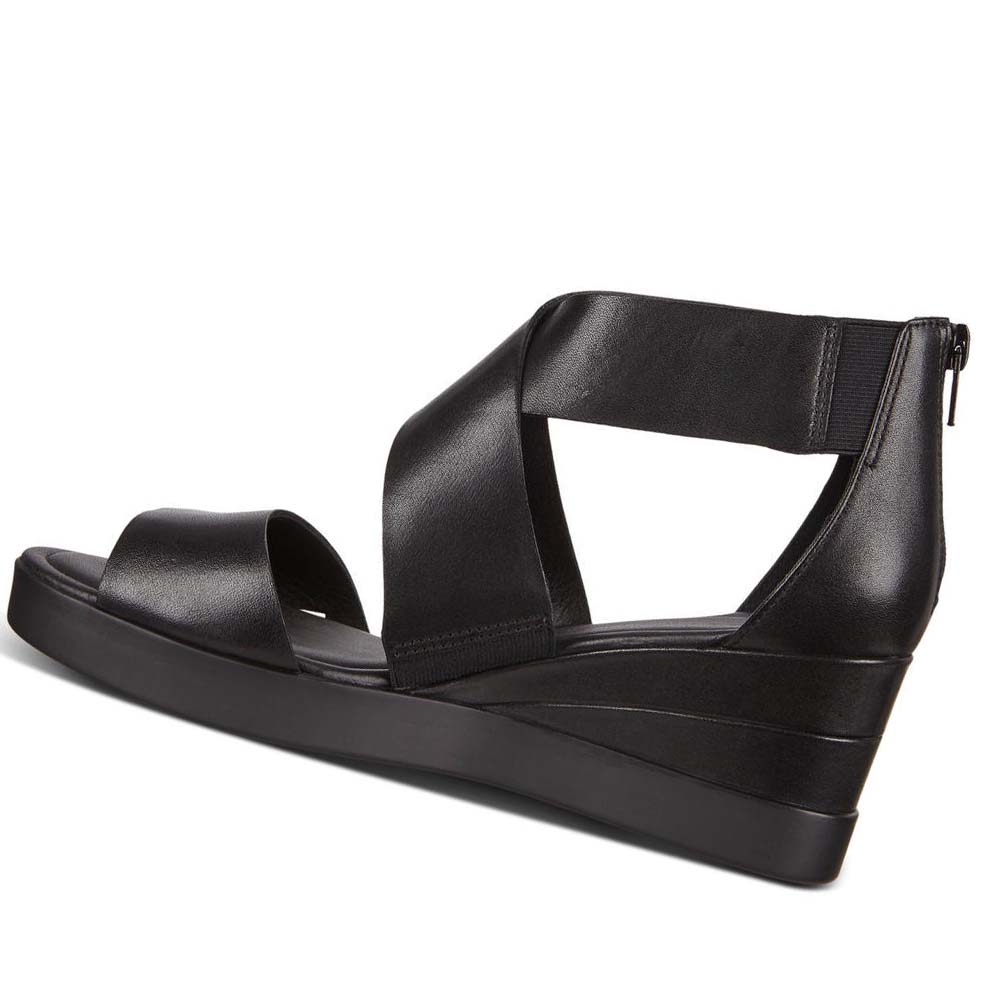 Women's Ecco Shape Wedge Plateaus Sandals Black | SG 190TCE